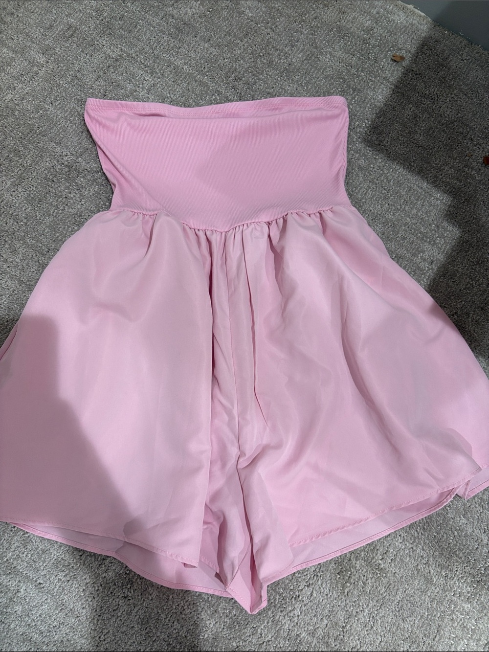 Strapless Pink Romper